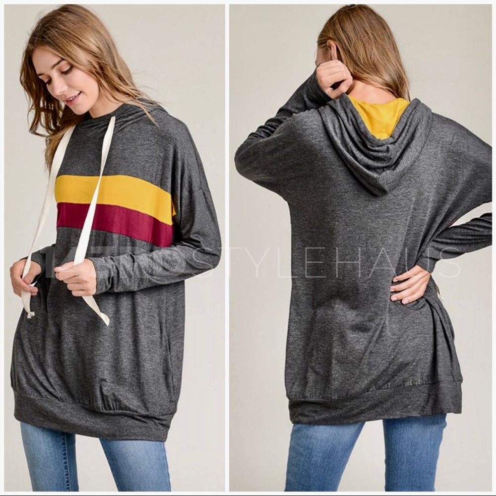 ❄️LAST | 3 PACK | GRAY COLOR BLOCK TOP